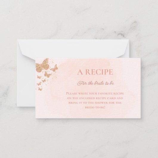Brautparty-Rezept-Karte Mitteilungskarte (Vorderseite)