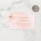 Brautparty-Rezept-Karte Mitteilungskarte (Vorderseite/Rückseite Beispiel)