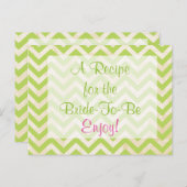 Brautparty-Rezept-Karte Postkarte (Vorne/Hinten)