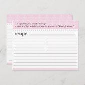 Brautparty-Rezept-Karte Postkarte (Vorne/Hinten)