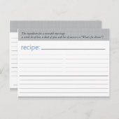 Brautparty-Rezept-Karte Postkarte (Vorne/Hinten)