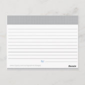 Brautparty-Rezept-Karte Postkarte (Rückseite)