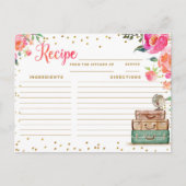 Brautparty-Rezept-Karte Postkarte (Vorderseite)