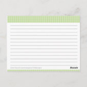 Brautparty-Rezept-Karte Postkarte (Rückseite)