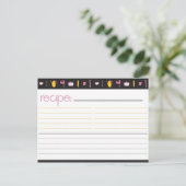 Brautparty-Rezept-Karte Postkarte (Stehend Vorderseite)