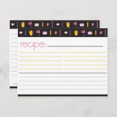 Brautparty-Rezept-Karte Postkarte (Vorne/Hinten)