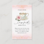 Brautparty Rezept Karte Tee Party Thema (Vorderseite)