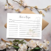 Brautparty Rezept Peach floral Gown Begleitkarte