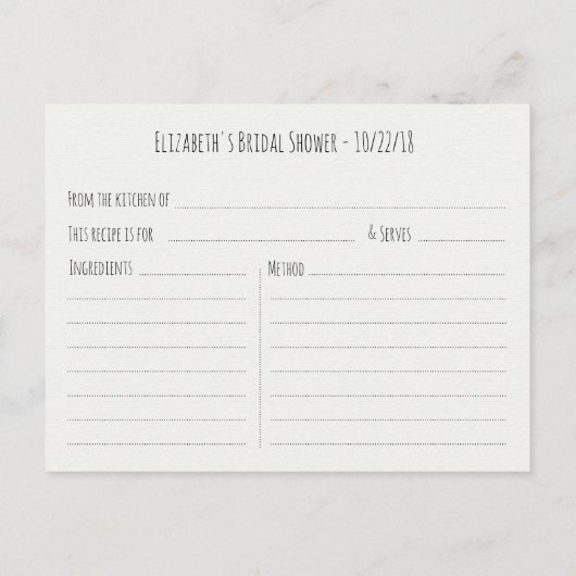 Brautparty Rezept Vintages Ananas Einladungspostkarte (Rückseite)