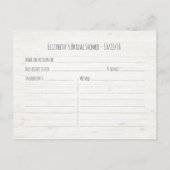 Brautparty Rezept Wasserfarbe Blume Rustikales Hol Einladungspostkarte (Rückseite)