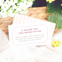 Brautparty-Rezeptanfrage mit rosa Streifen