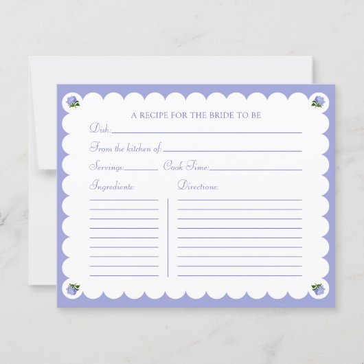 Brautparty Rezeptionskarte Elegante Hydrangea-Brüc (Vorderseite)