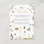 Brautparty Rezeptkarte Begleitkarte (Vorderseite)