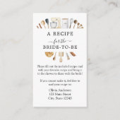 Brautparty Rezeptkarte Begleitkarte (Vorderseite)