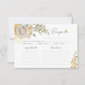 Brautparty-Rezeptkarte für Blumenbienen (Vorderseite)