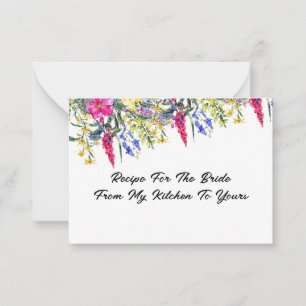 Brautparty-Rezeptkarte Mitteilungskarte