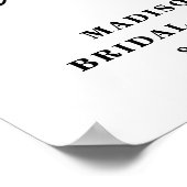 Brautparty Rezeptkarten-Zeichen Poster (Ecke)