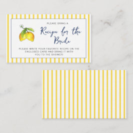 Brautparty-Rezeptorkarte für Zitronen Begleitkarte