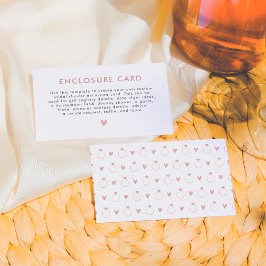 Brautparty Ring & Herz Begleitkarte