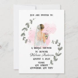 BRAUTPARTY, romantisches Brautthema Einladung