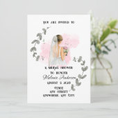 BRAUTPARTY, romantisches Brautthema Einladung (Stehend Vorderseite)