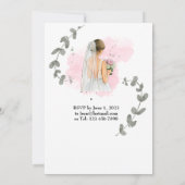 BRAUTPARTY, romantisches Brautthema Einladung (Rückseite)