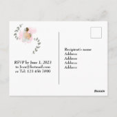 BRAUTPARTY, romantisches Brautthema Postkarte (Rückseite)