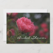 Brautparty, rosa Blume der wilden Rose Einladung (Rückseite)