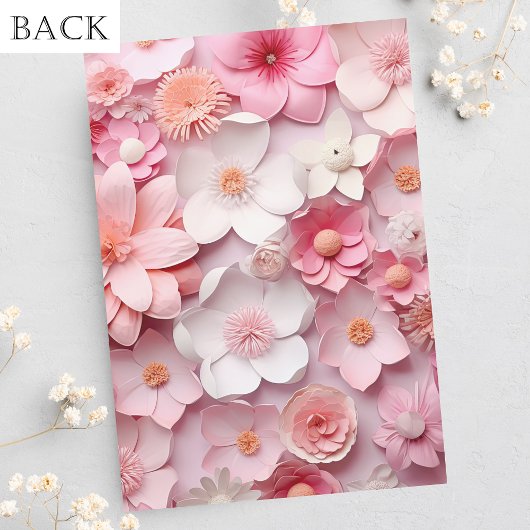 Brautparty Rosa Blume Einladung