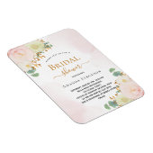 Brautparty Rosa Blume Einladung Magnet (Rechte Seite)