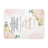 Brautparty Rosa Blume Einladung Magnet (Horizontal)