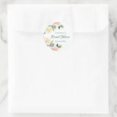 Brautparty Rosa Blume Runder Aufkleber (Tasche)