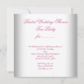 Brautparty Rosa Blumenstrauß Tee Cupcake Party Einladung (Rückseite)