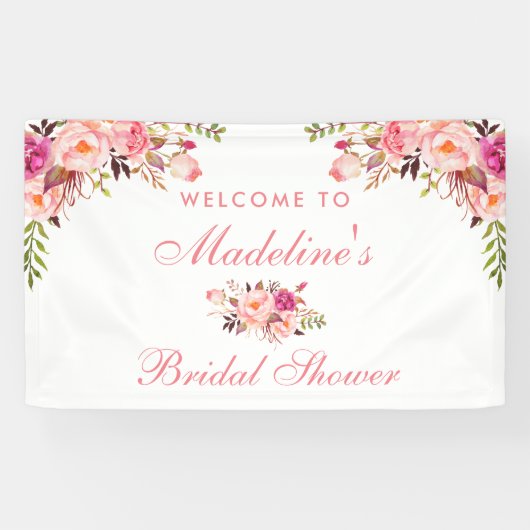 Brautparty Rosa Blush Banner (Horizontal)