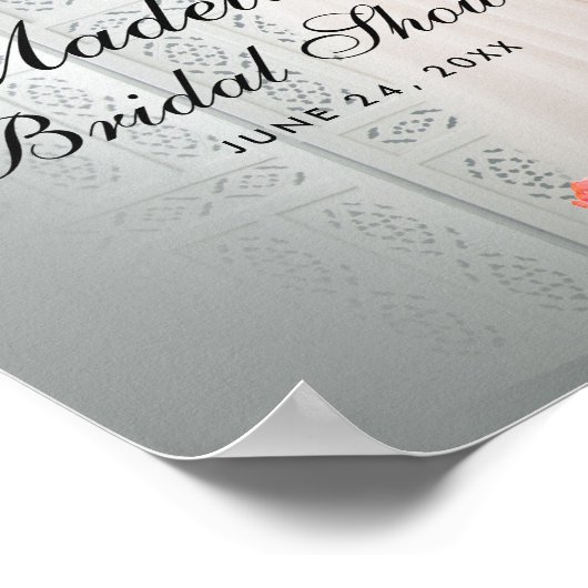 Brautparty Rosa Blush Poster (Ecke)