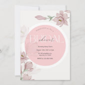 Brautparty rosa Blüte Einladung (Vorderseite)