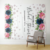 Brautparty Rosa Blüten weiße Diamanten Wandteppich (Beispiel (Horizontal))