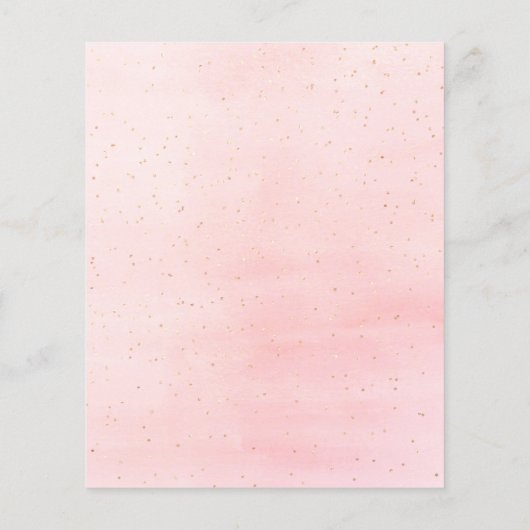 Brautparty Rosa Blütenblättrige Haushaltseinladung Flyer (Hinten)