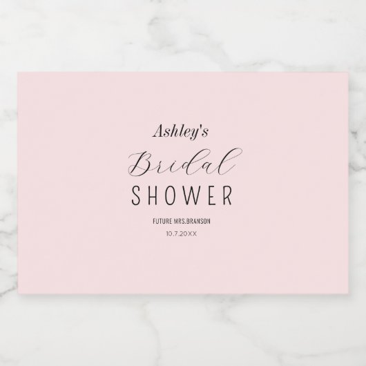 Brautparty Rosa Brunch Alkoholflaschenetikett (Einzelnes Label)