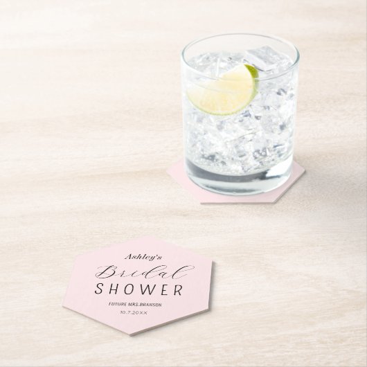 Brautparty Rosa Elegant Untersetzer (Vor Ort)