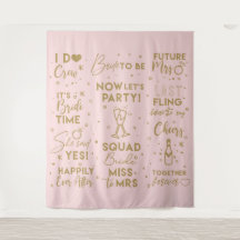 Brautparty Rosa Foto Stand Backbanner