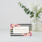 Brautparty Rosa gestrichelte Registrierungskarte E Begleitkarte (Stehend Vorderseite)
