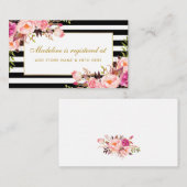 Brautparty Rosa gestrichelte Registrierungskarte E Begleitkarte (Vorne/Hinten)