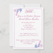 Brautparty, rosa Kontur Einladung (Vorderseite)