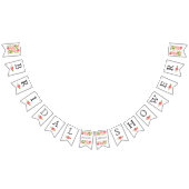 Brautparty-Rosa-Korallen-Blume Hochzeit Wimpelkette (Alle)