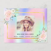 Brautparty rosa lila Foto Blumendanke (Rückseite)