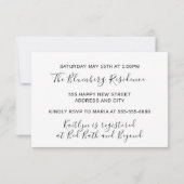 Brautparty Rosa Lila Glitzer Weiß Einladung (Rückseite)