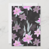 Brautparty | Rosa Lilie Einladung (Rückseite)