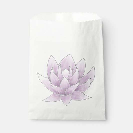 Brautparty Rosa Lotus Geschenktütchen (Vorderseite)