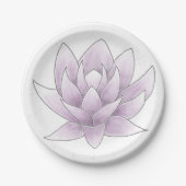 Brautparty Rosa Lotus Pappteller (Vorderseite)